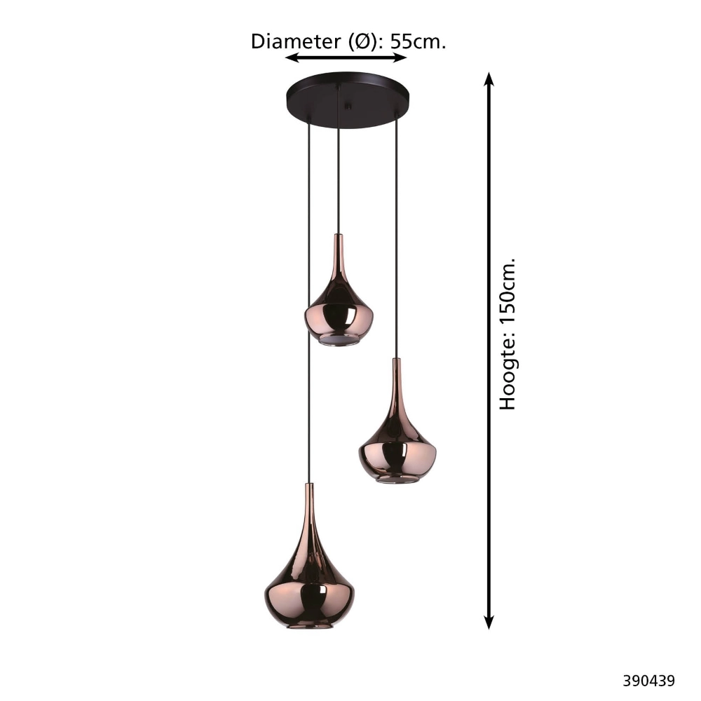 Design-Pendellampe Almoster Runde 3 Lichter Stars of Light 9008606354061