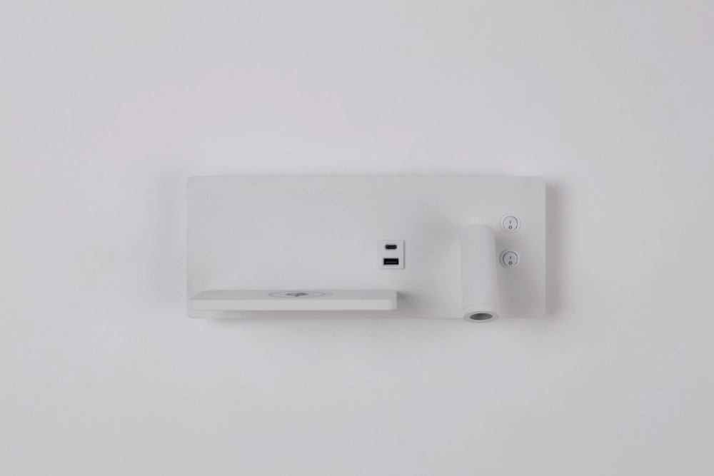 Nachttischlampe Charge rechts weiß mit kabellosem Ladegerät Artdelight 8720701103658