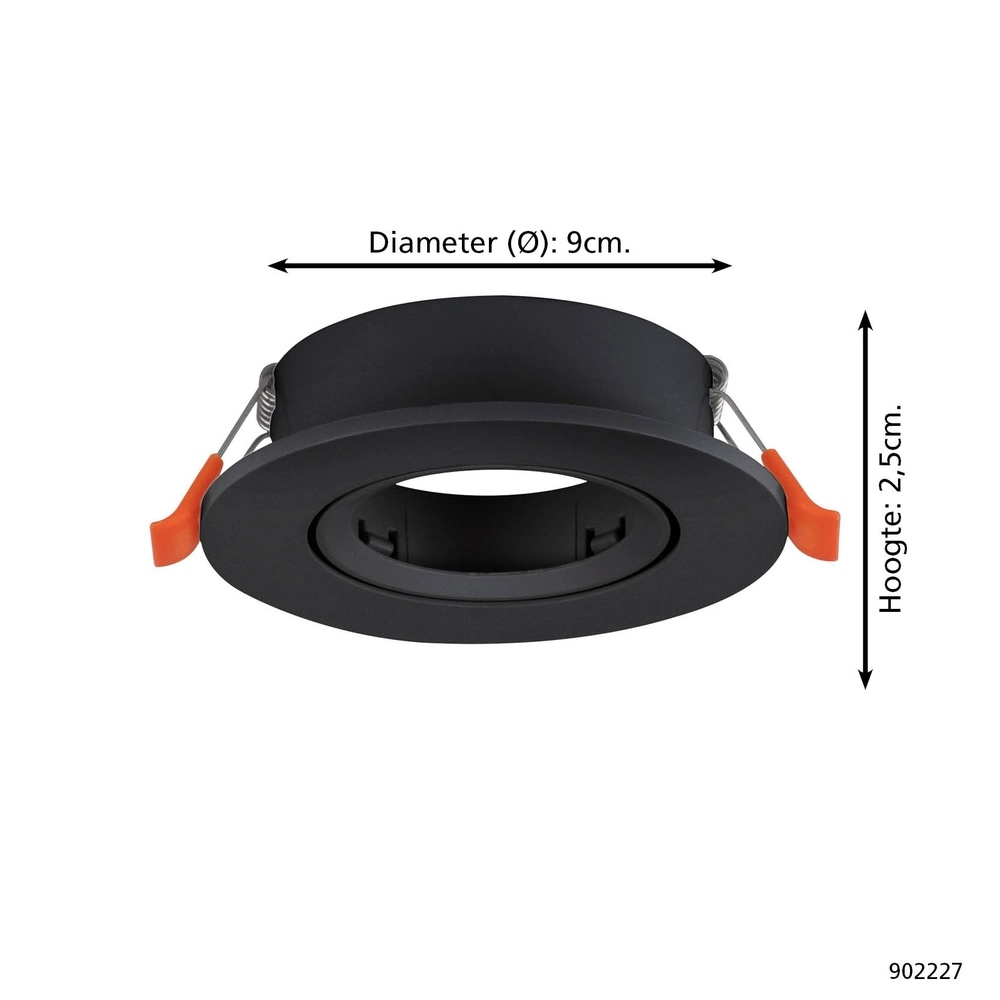 Einbaustrahler Barranco schwarz Ø 9cm Eglo 9008606359073
