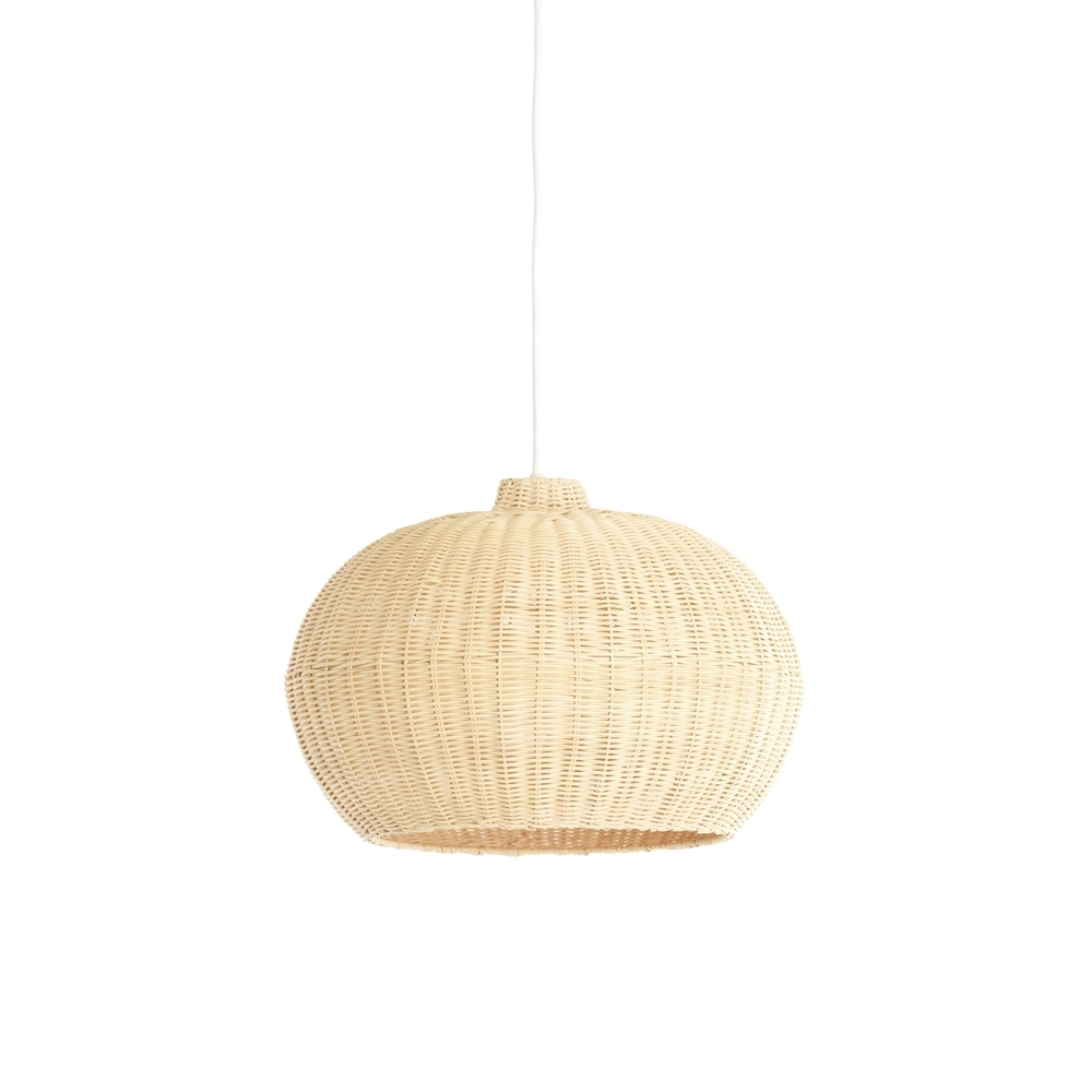 Rattan-Pendellampe Melzor Ø 45cm – natürlich