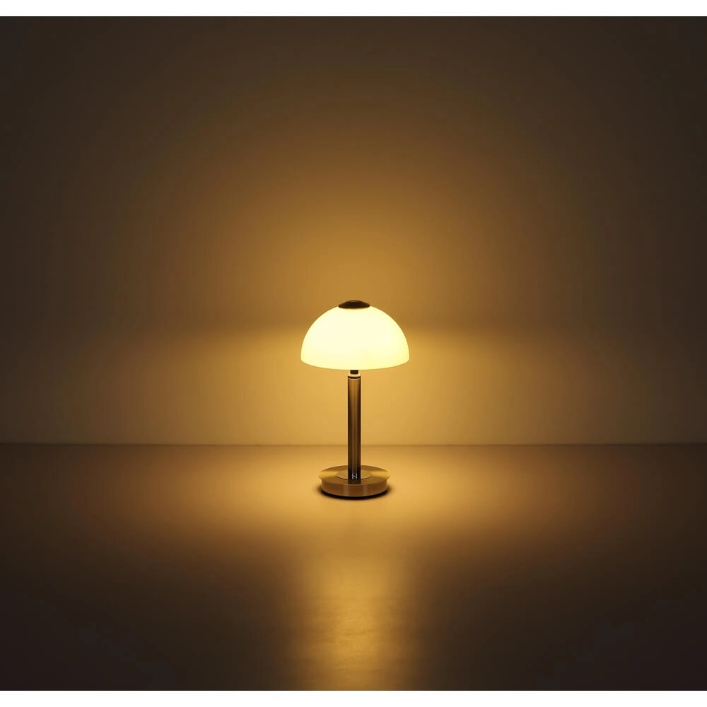 Tischlampe Uldin schwarz mit Rauchglas Globo 9007371468720