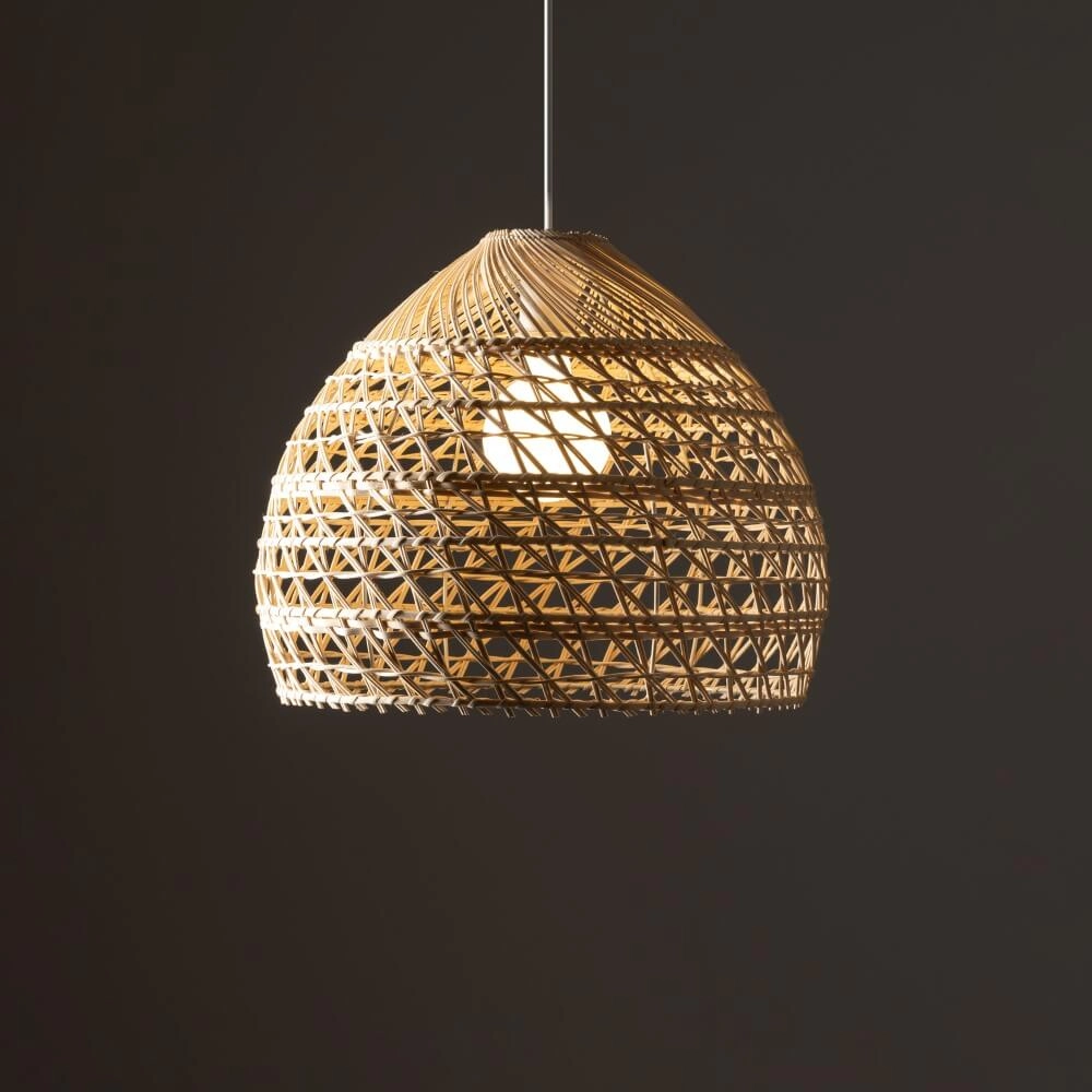 Rattan Pendelleuchte Boho M Ø 43cm Lyora 5903139111515