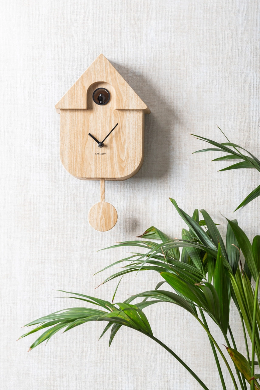 Wanduhr Modern Cuckoo Holz Karlsson 8714302734199