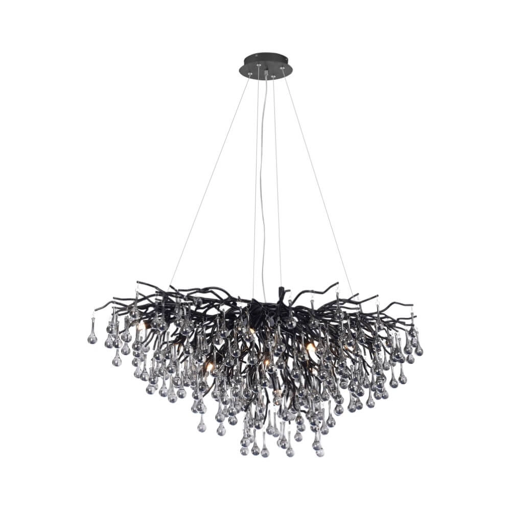 Einzigartiger Kronleuchter Icicle Schwarz Paul Neuhaus 4012248377567