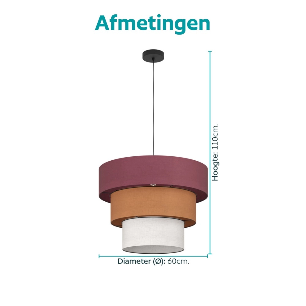 Farbige Pendellampe Parogno Ø 50cm