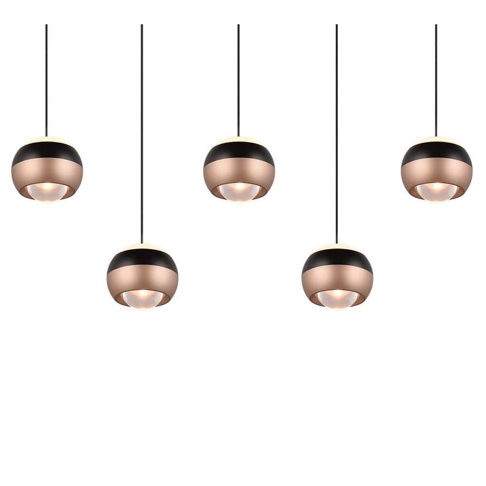 Design-Pendellampe Orbit 5-Licht-Geraden Trio 4017807578843