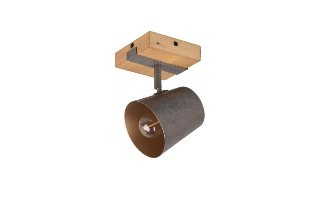 Stelle Bell Antikgrau mit Holz