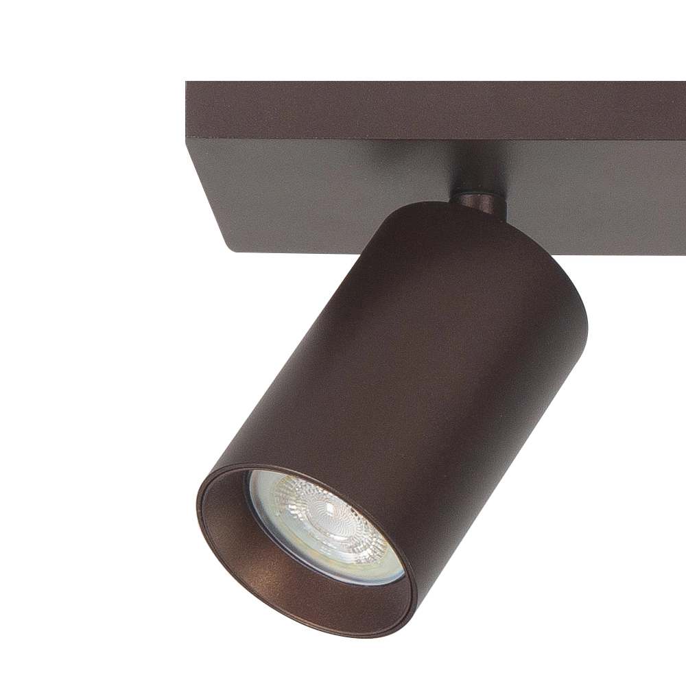 Aufputz-Spot Mila 2-flammige glatte Schokolade Highlight 8718379050442