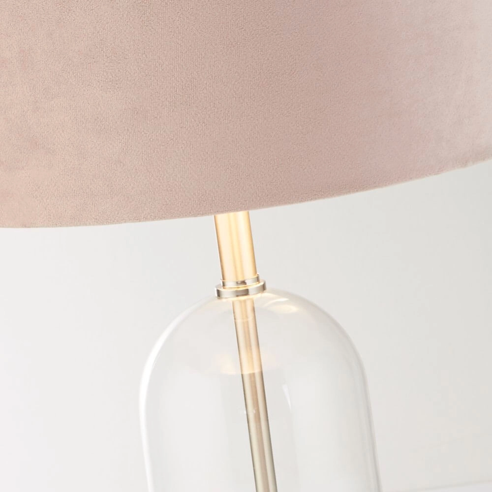 Tischlampe Oxford mit rosa Kapuze Searchlight 5053423256900