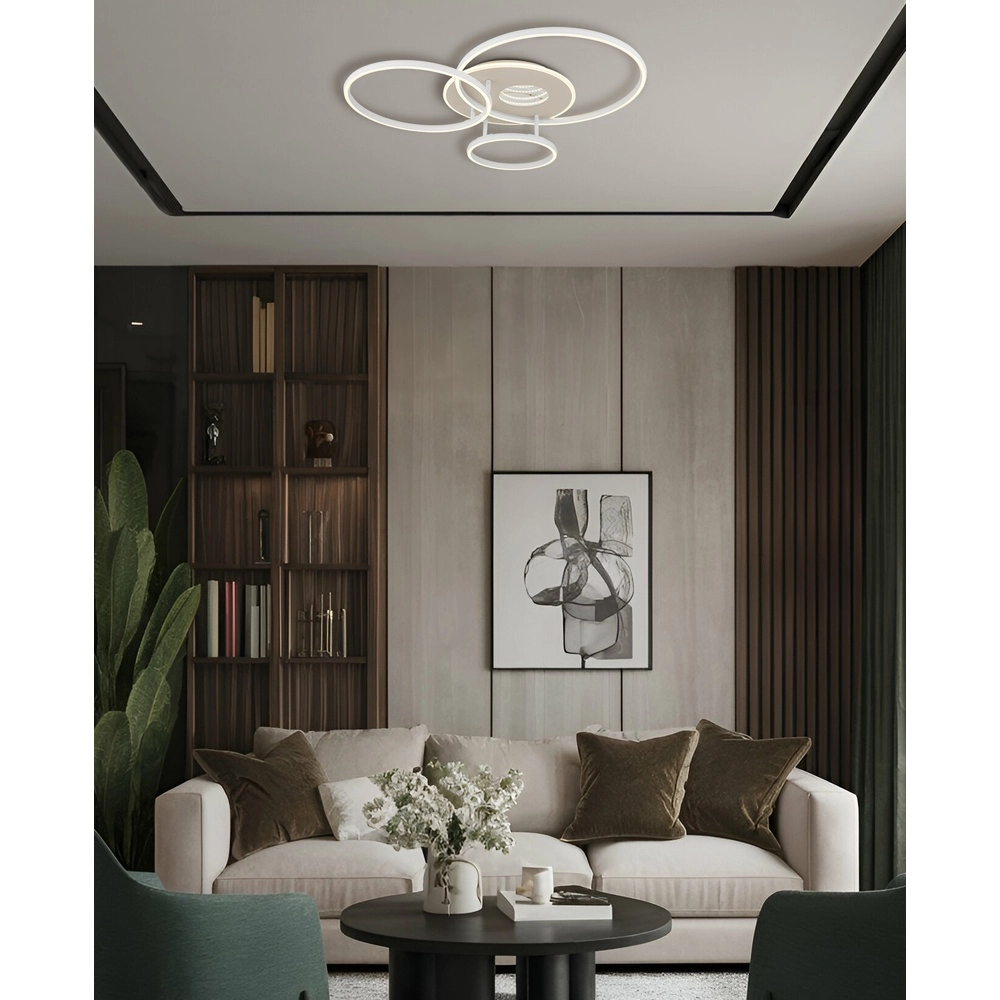 Moderne Deckenleuchte Invertina rund sandbraun Globo 9007371578856