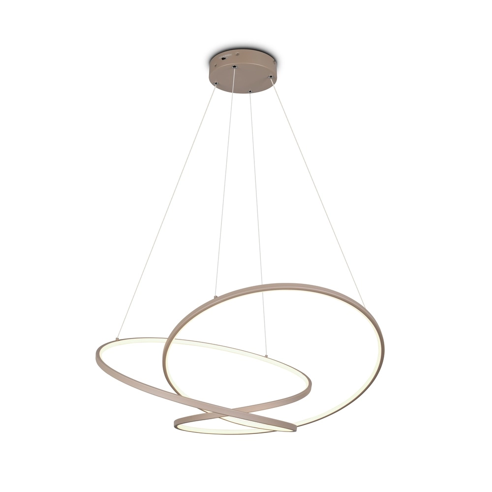 Moderne Pendellampe Darvin M – taupe