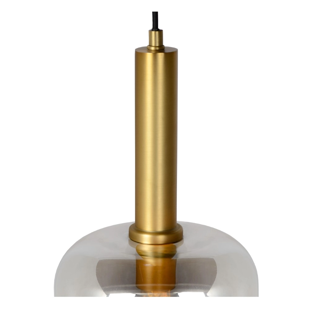 Design-Pendellampe Joanet Ø 22 cm Gold und Rauchglas Lucide 5411212451422