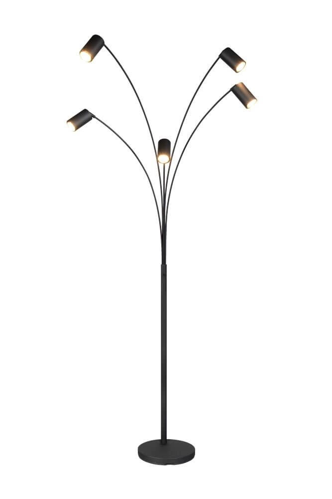 5-flammige Stehleuchte Marley Schwarz Trio 4017807612363