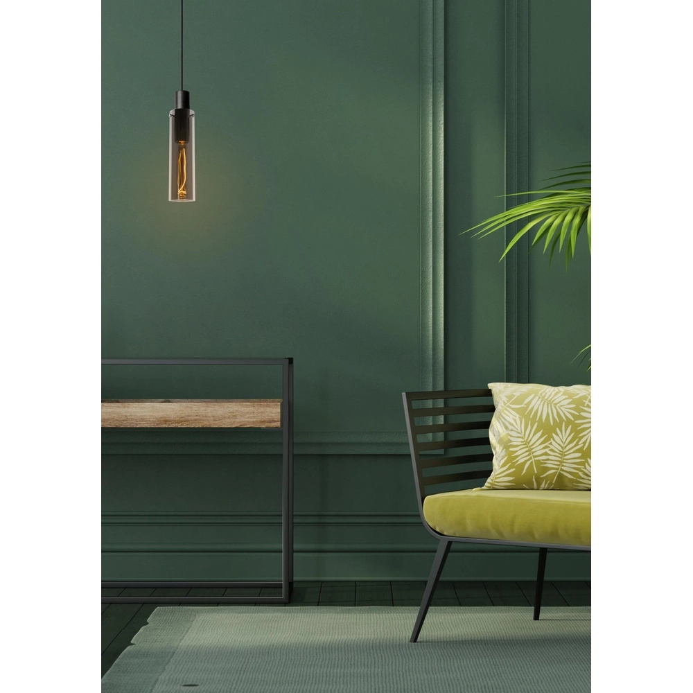 Elegante Pendellampe Orlando Ø 10cm Rauchglas Lucide 5411212740724