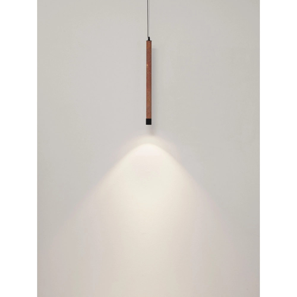 Moderne Pendellampe Muse Schwarz mit rotem Travertin Lyora 5212017495808