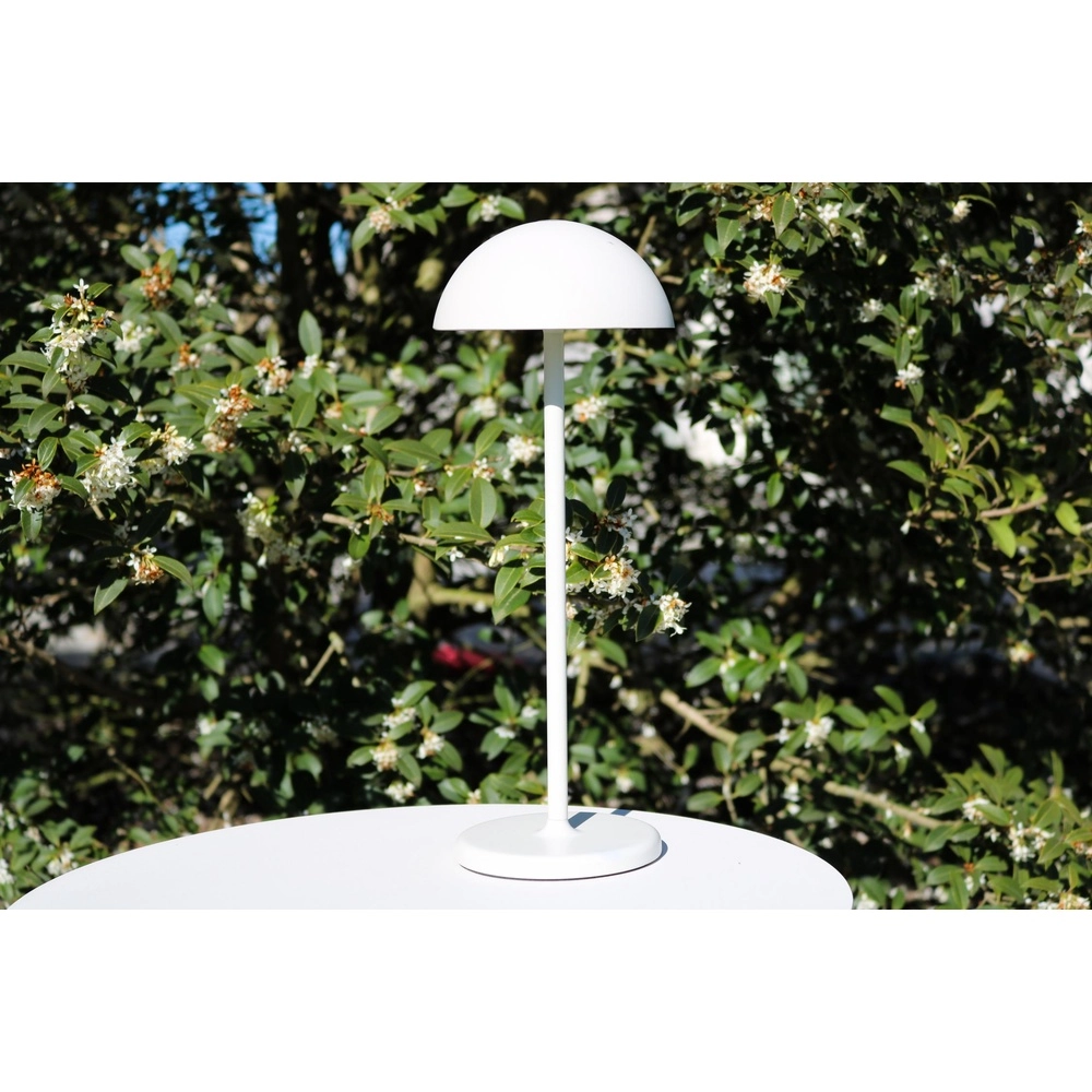 Wiederaufladbare Tischlampe Joy IP54 weiß Lucide 5411212151957