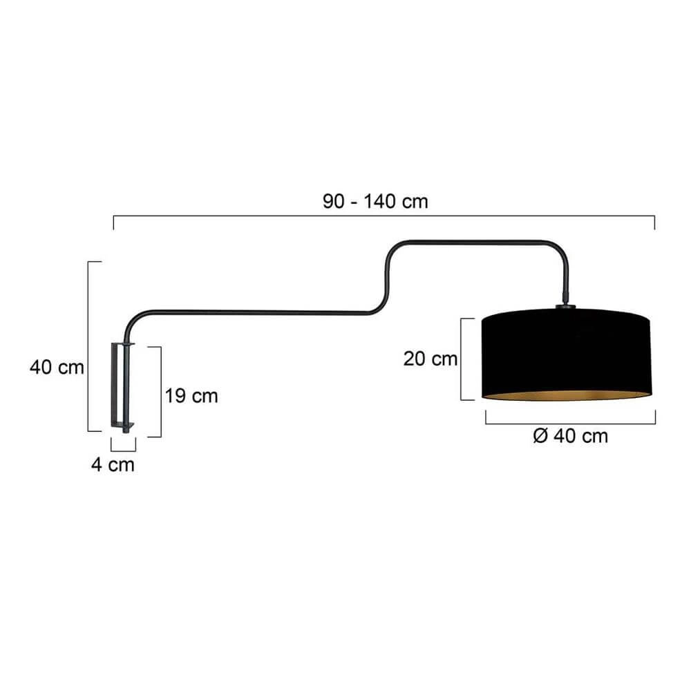 Wandleuchte Bloeba schwarz Steinhauer 8712746177046