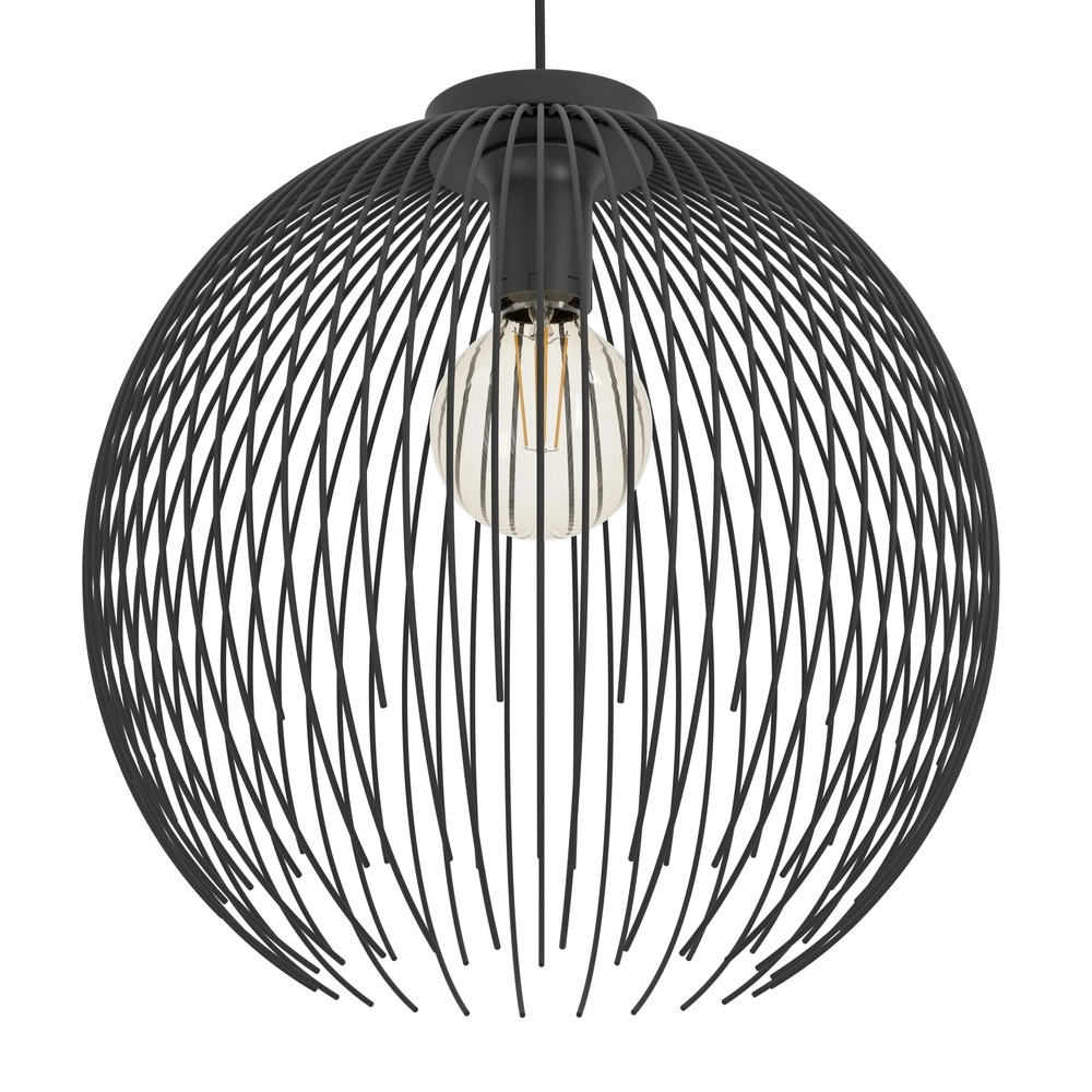 Schwarze Draht-Pendelleuchte Venezuela Ø 40cm Eglo 9008606282258