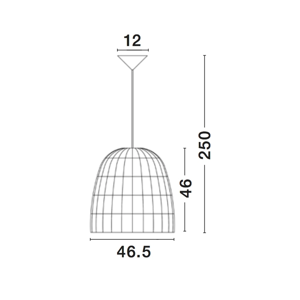 Graue Pendelleuchte Destin Rattan Ø 46,5cm Lyora 5212017416667