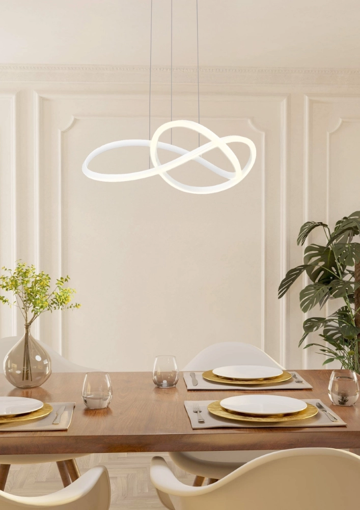 Design-Pendellampe Riaza weiße Ø 83 cm höheverstellbar Stars of Light 9008606357697