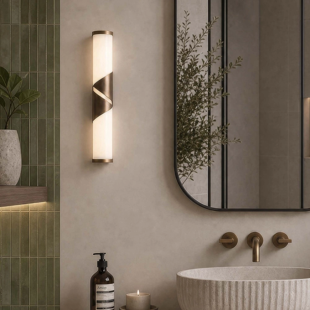 Wandlampe im Badezimmer Wrap Bronze 37 cm Searchlight 5,05342E+12