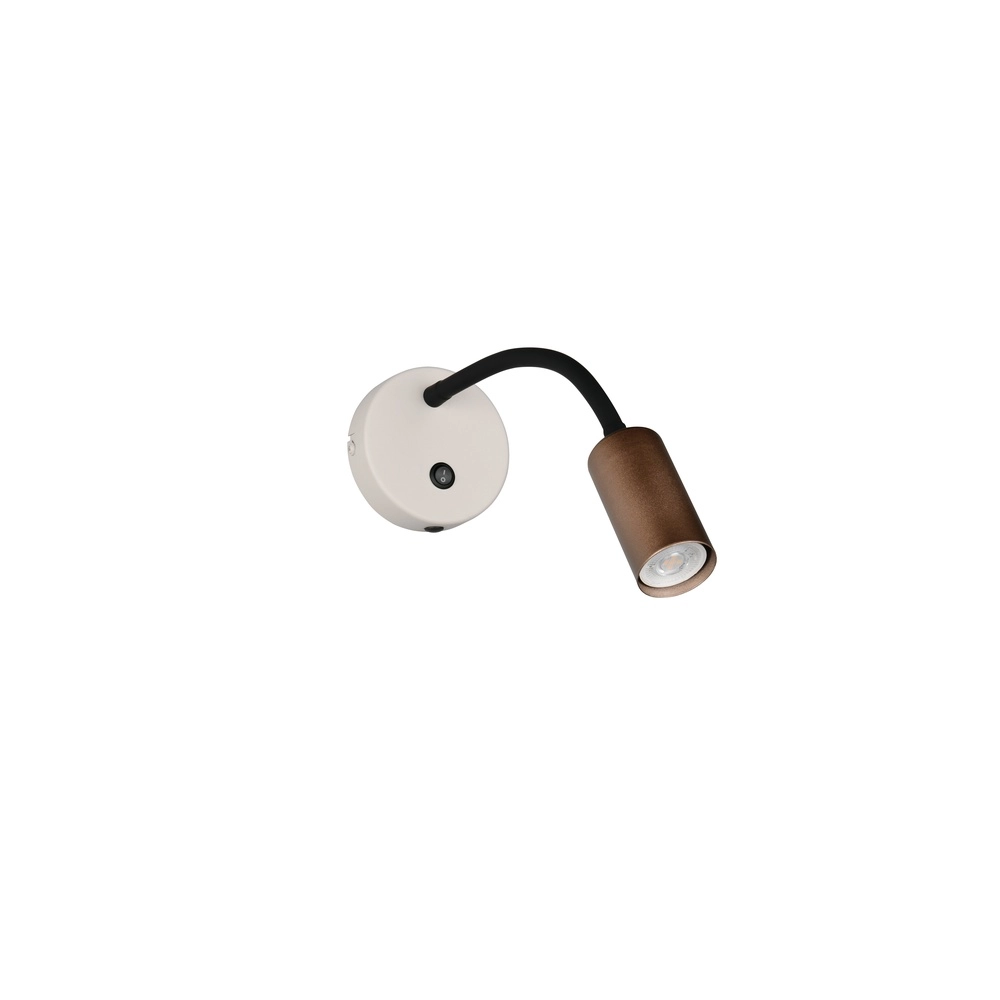Wandlicht Taryn Mocha Brown mit Schalter Trio 4017807685695