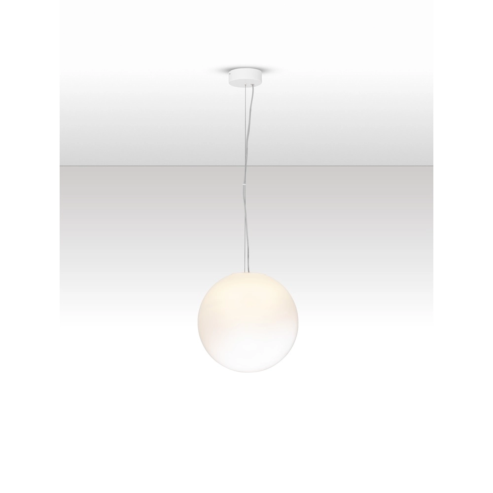 Weiße Pendelleuchte Bolita Glühbirne Ø 30cm Lyora 5212017483577