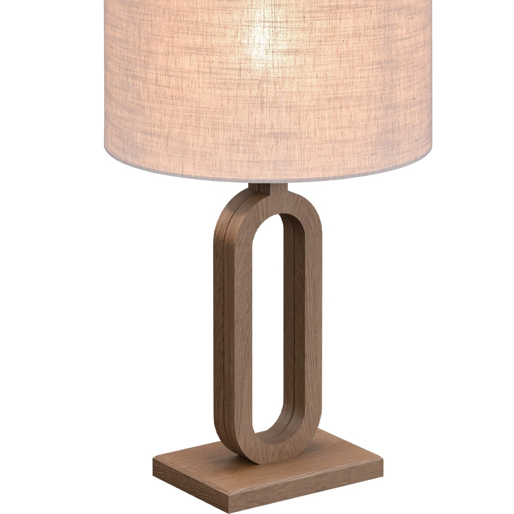 Tischlampe Sino Loop 39 cm dunkles Holz Masterlight