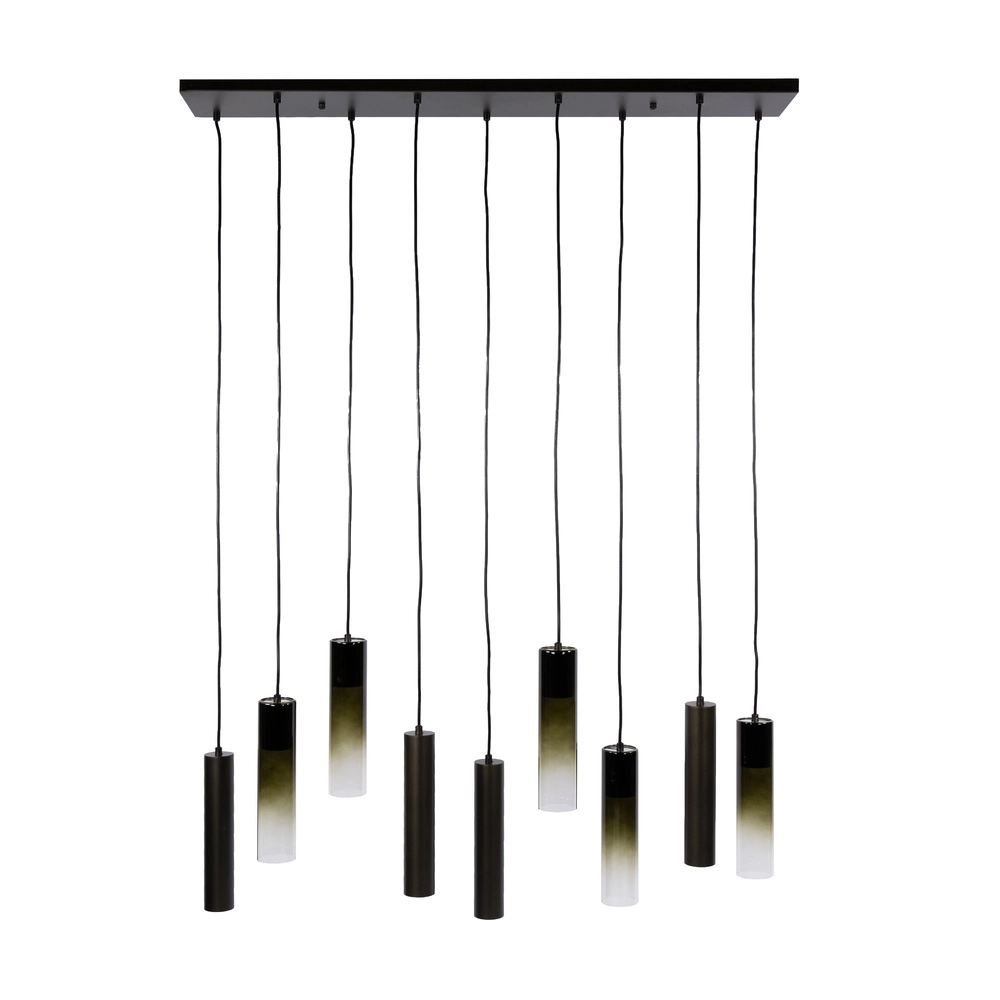 Elegante Pendellampe Lungo Sienna Brown 9-Lichter Lyora 8716803514928