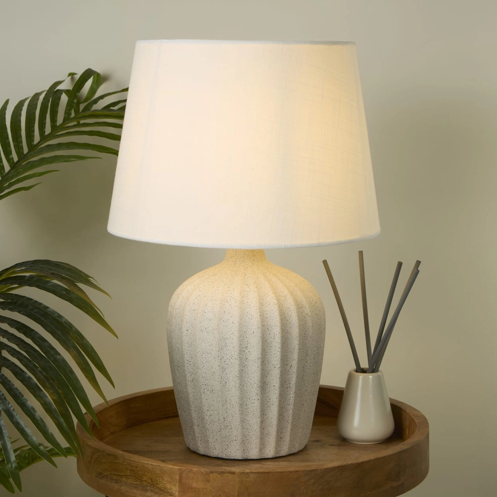 Tischlampe Padstow Keramik weiß Searchlight 5053423311289