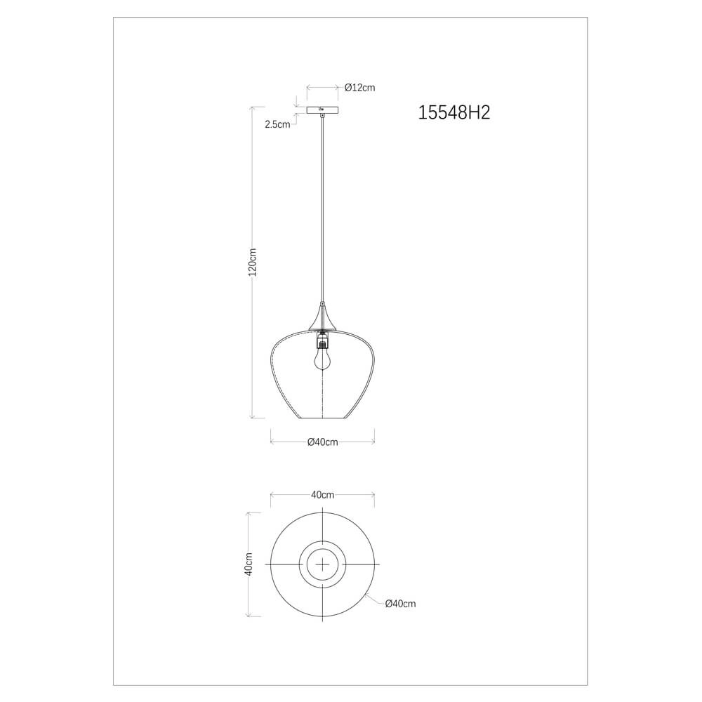 Schwarze Pendelleuchte Maxy Einzel Ø 29cm Globo 9007371446902