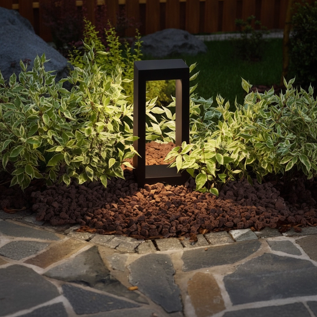 Schwarze Gartenlampe Dolix 30cm - 2700K