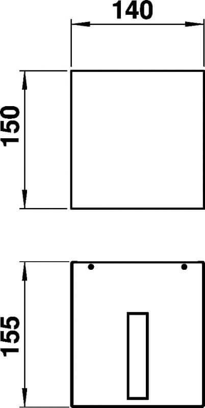 Quadratische LED-Wandleuchte Jory 15 cm Albert 4007235824155