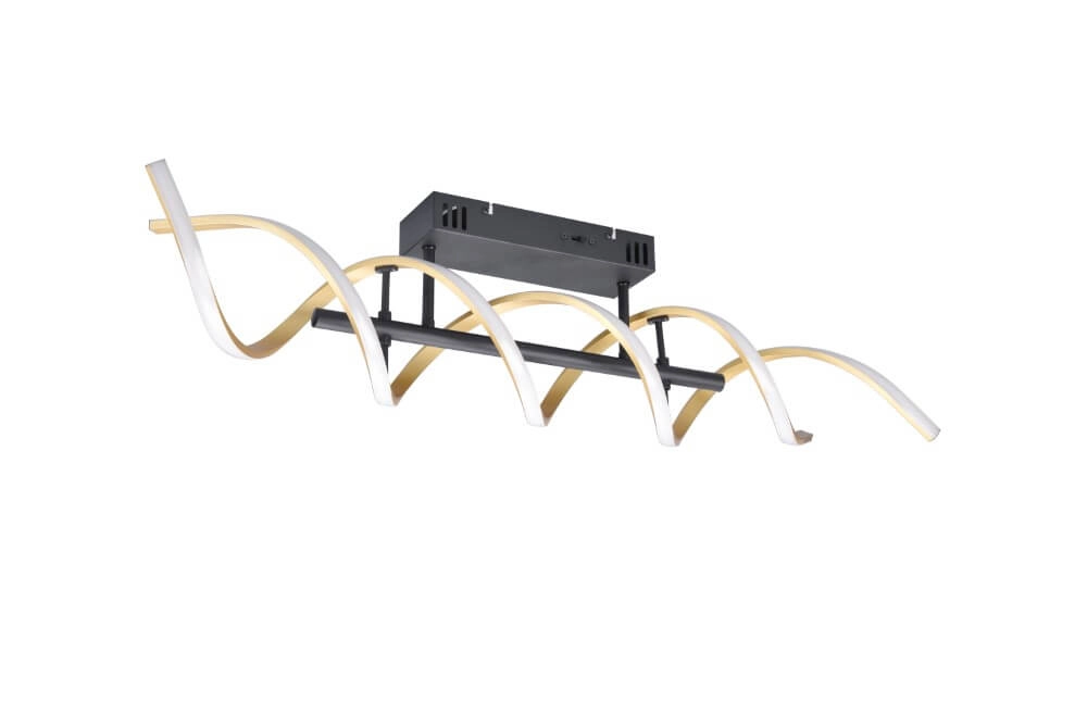 Designer-Deckenleuchte Sequence schwarz mit gold Trio 4017807540758