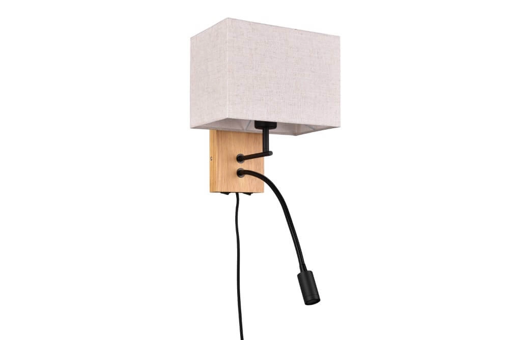 Ländliche Wandlampe Nilam rechteckige Haube Trio 4017807567977