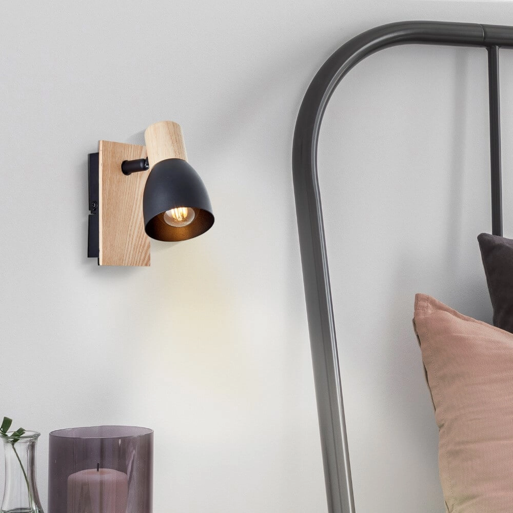 Wandlampe Daintree Schwarz Brilliant 4004353408663