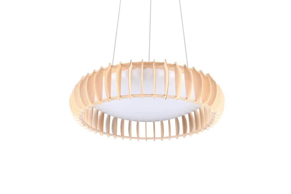 Hängelampe aus Holz Monte Ø 60cm Trio 4017807600100
