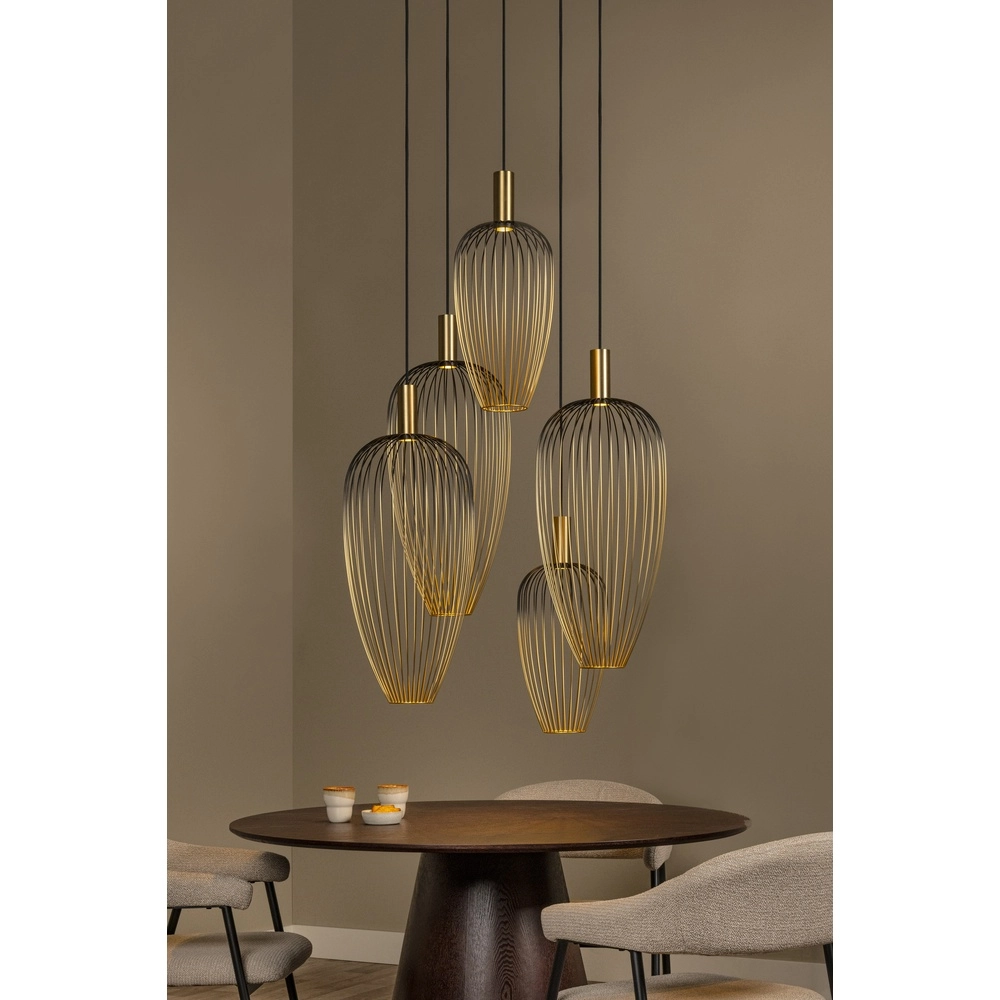 5-Licht-Drahtlampe Aurelie Gold Lucide Vibes 5411212212306