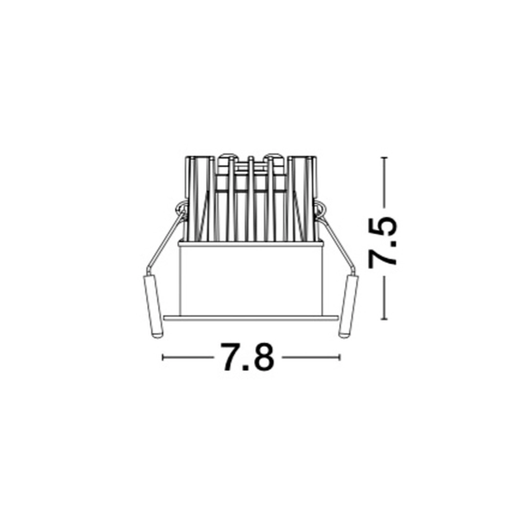 Weißer Einbaustrahler Blade Ø 7,8cm Lyora 5212017418555