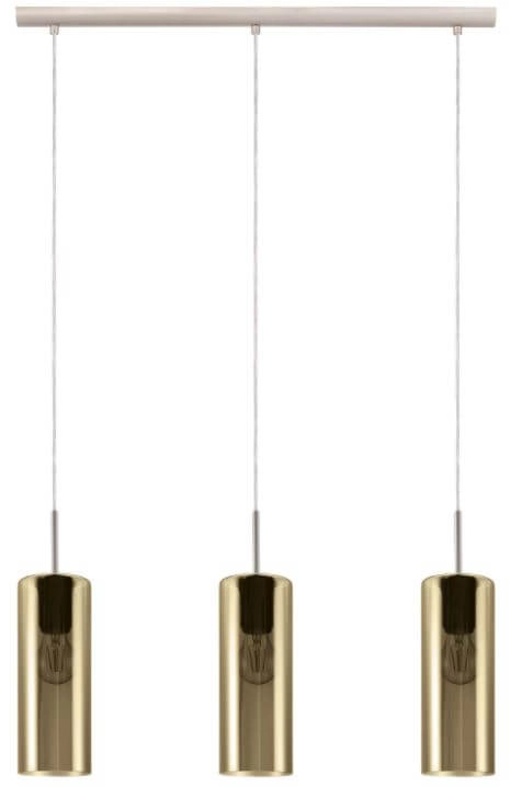 Lampe Selvino 3 Licht mit Rauchglas Eglo 9002759986971