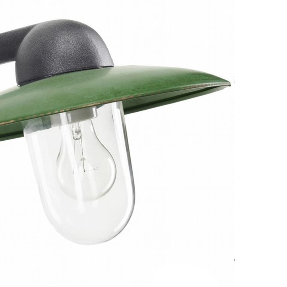 Industrie Außenlampe Fabrique Anthrazit mit Retrogrün KS 8714732118897