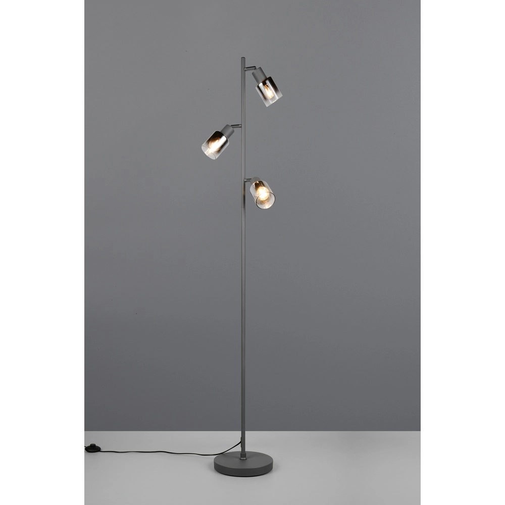 Stehlampe Cadiz 3-flammiges Rauchglas Trio 4017807653496