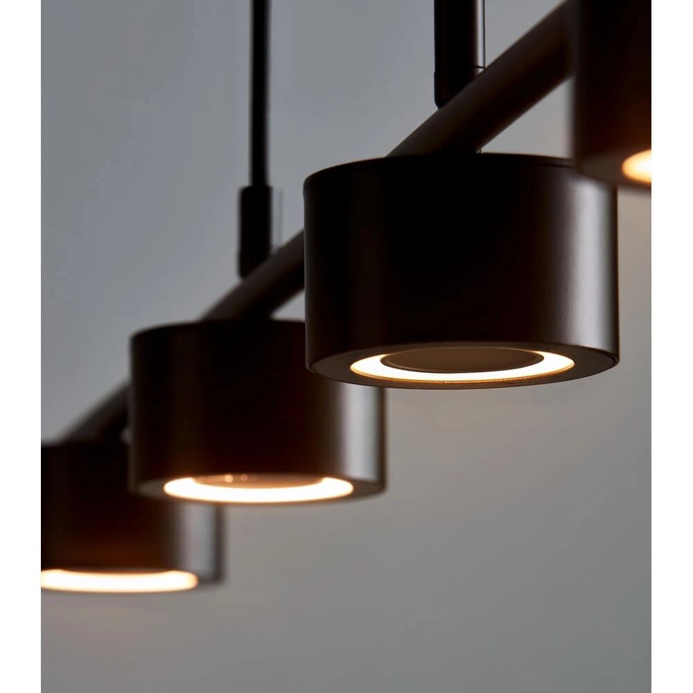 4-flammige Pendelleuchte Clyde Schwarzes Design Nordlux 5704924001161