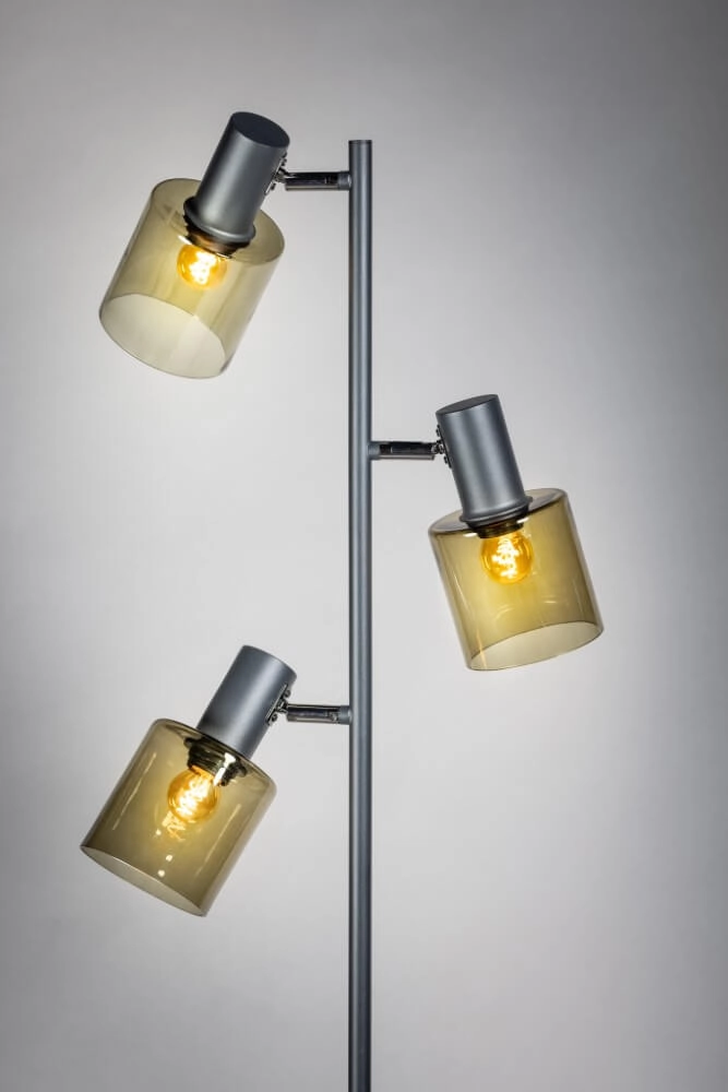 Stehleuchte aus Glas Sledge Glass 3-flammig schwarz mit goldenem Glas ETH 8720195302889