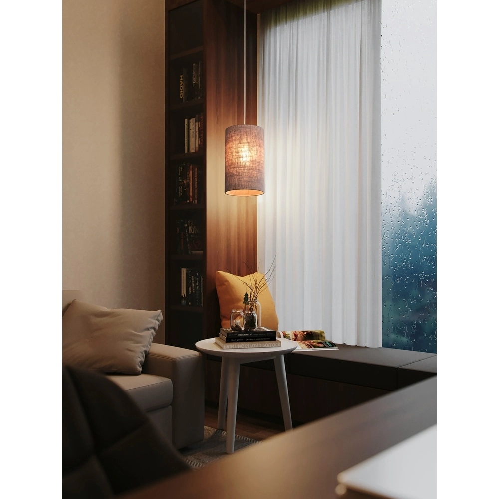 Pendellampe Lisbourg Beige Terra mit beigegrauem Farbton Masterlight