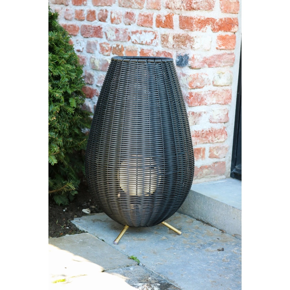 Wiederaufladbare Tischlampe Colin Ip44 Schwarz Lucide 5411212031846