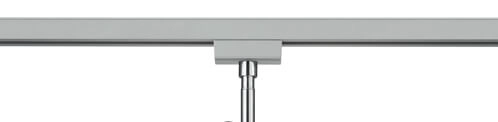2-phasiger Schienenscheinwerfer Duoline grau mit Glas Trio 4017807471663
