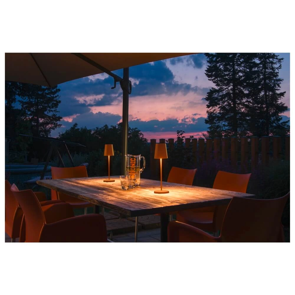 Tischlampe für den Außenbereich Vinolina Two Rost - wiederaufladbar SLV 4024163288309