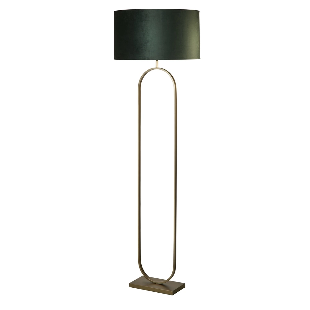 Stehlampe Modish Bronze mit grüner Kappe Searchlight 5053423307633
