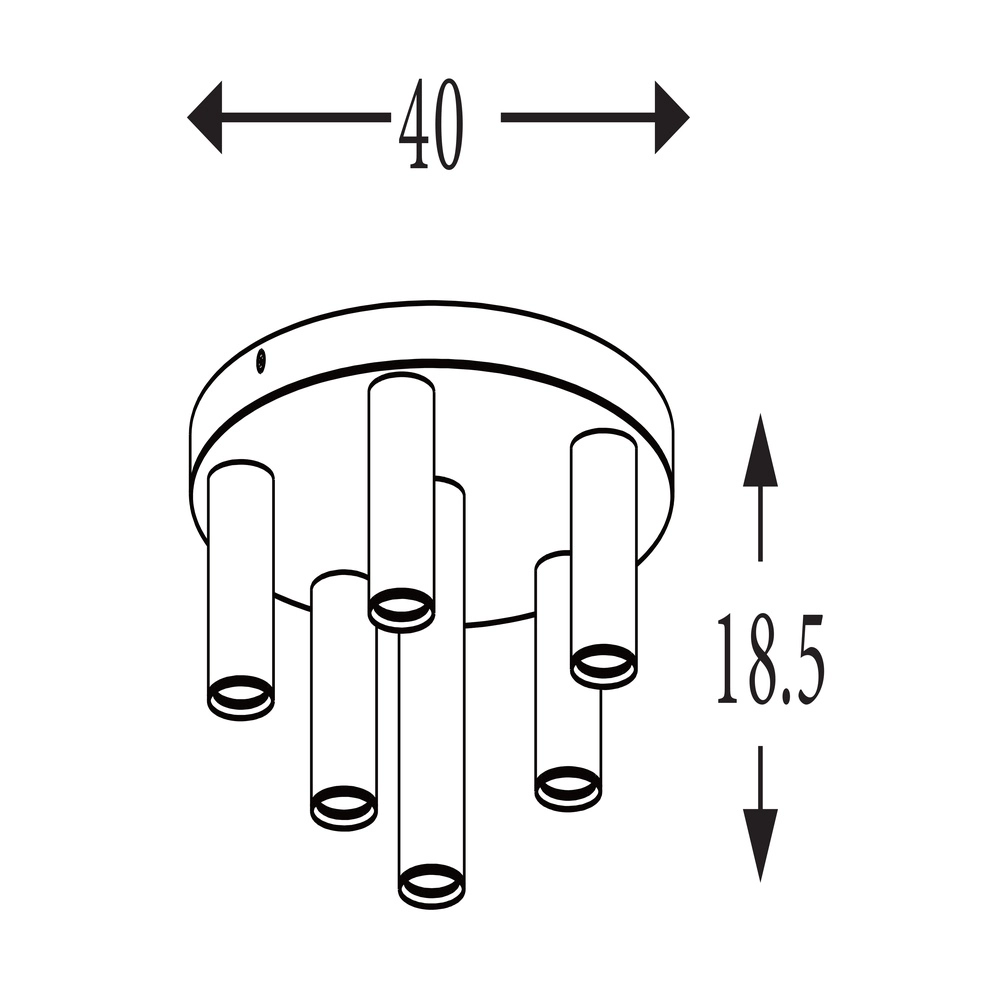 Deckenlampe Tubes rund Searchlight 5053423301662